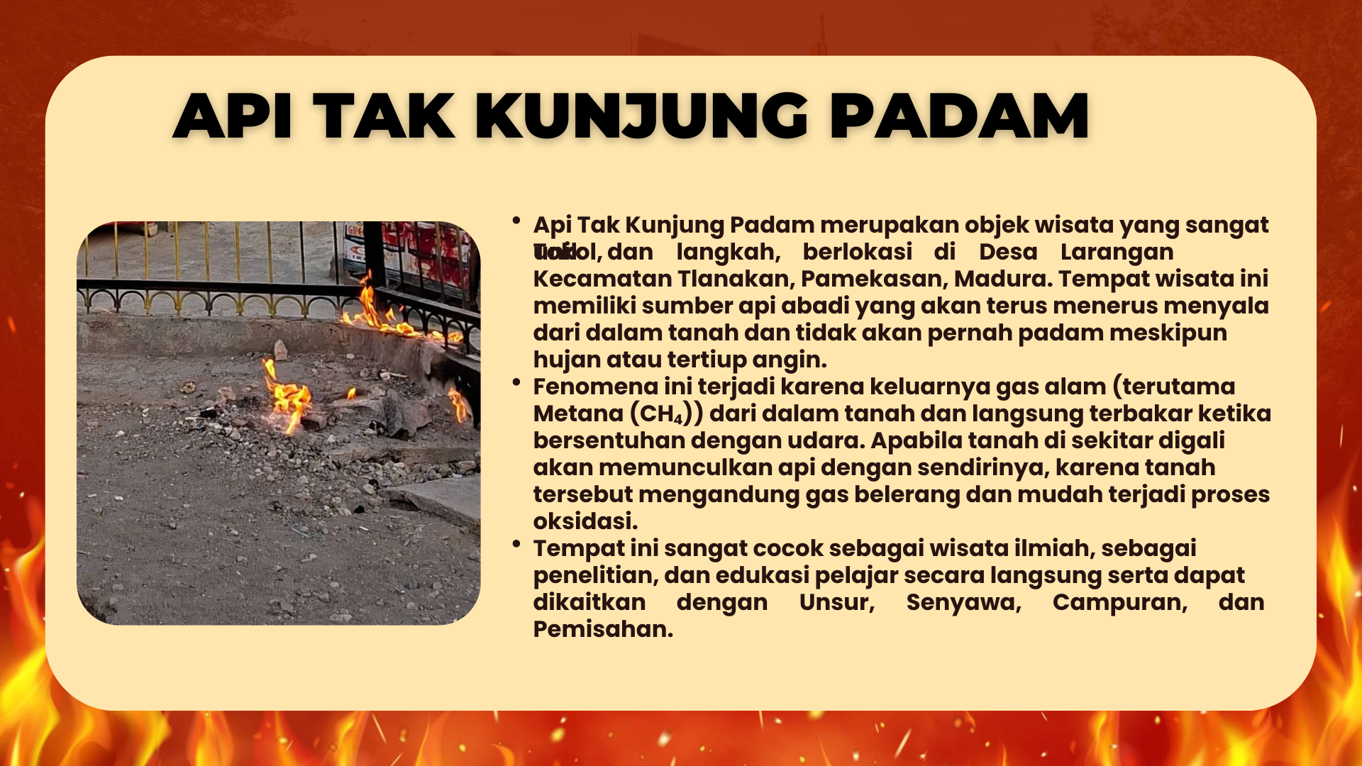 Wisata Api Tak Kunjung Padam - Foto 2